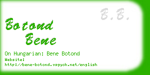 botond bene business card